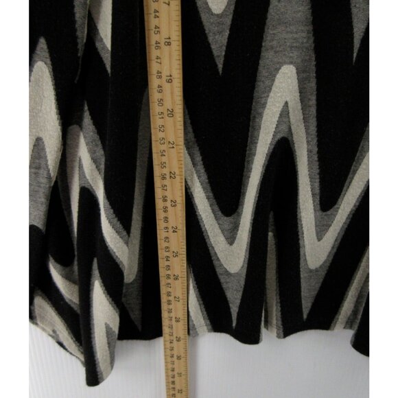 Niche Nilgun Derman Sweater Medium Gray Chevron Tunic Pullover Knit - Picture 4 of 10